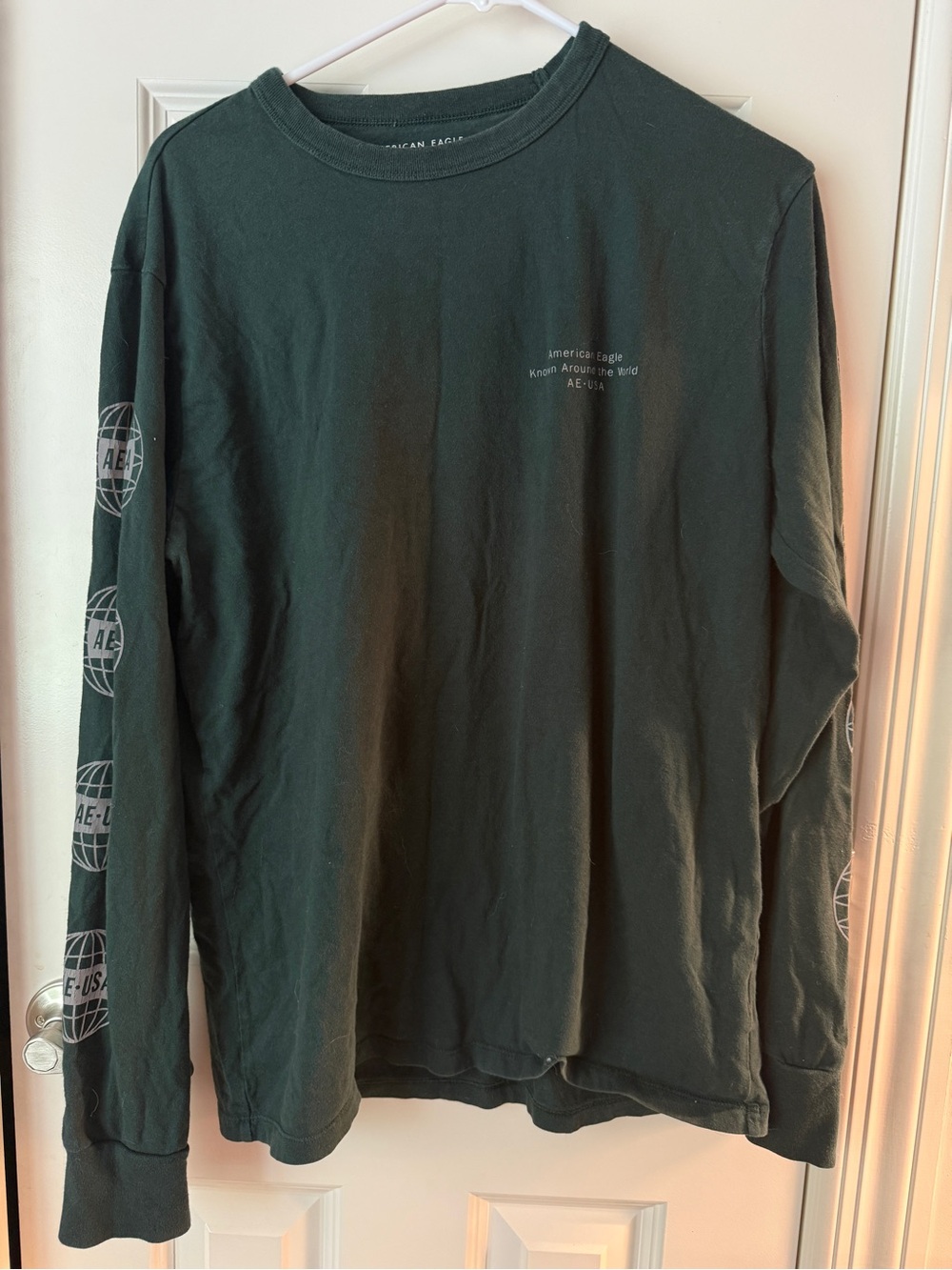 American Eagle Outfitters Long Sleeve Crew Tee - Forest Green